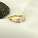 Gouden rijring met diamant | 0,96 ct. (gouden ring), 18 tot 19, Goud, Met edelsteen, Gebruikt
