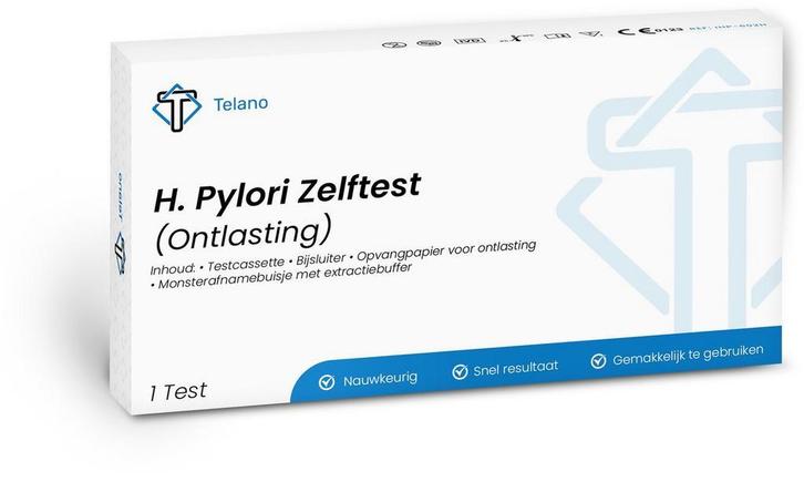 H. Pylori Sneltest - Zelftest voor Maagklachten, Boeken, Gezondheid, Dieet en Voeding, Nieuw, Verzenden