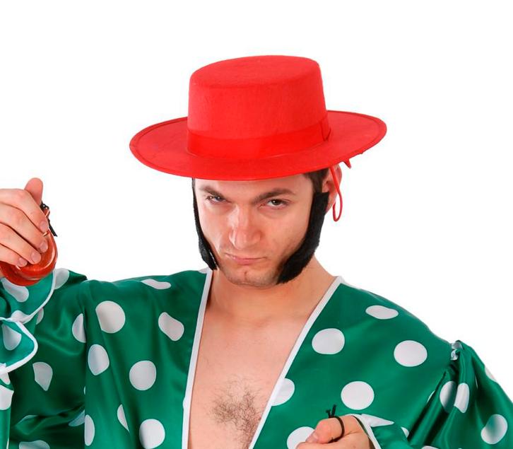 Flamenco Hoed Rood, Hobby en Vrije tijd, Feestartikelen, Nieuw, Verzenden