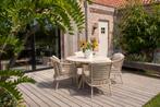4SO Puccini/Dublin ronde tuinset 120 cm. (5-delig) - Latte, Verzenden, Nieuw, Rvs, Tuinset