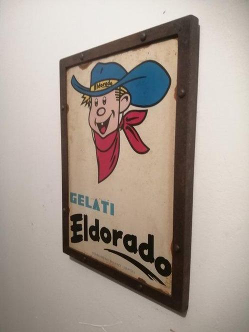 Gelati eldorado - Gelati eldorado - Reclamebord - Les op met, Antiek en Kunst, Curiosa en Brocante