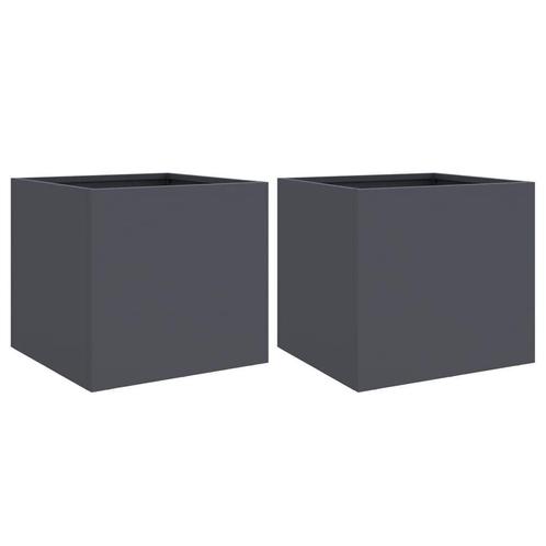 Antraciet Stalen Plantenbakken | OP = OP | Terras Upgrade, Tuin en Terras, Bloembakken en Plantenbakken, Minder dan 30 cm, Minder dan 60 cm