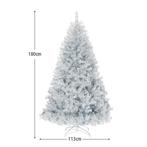 180cm Hoge Kunstmatige Zilveren Glitter Opvouwbare Kerstboom