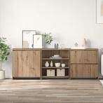 vidaXL Dressoirs 3 pcs artisanaal eikenkleurig 70 x 41 x 75, Verzenden, Nieuw, Overige houtsoorten, 50 tot 100 cm