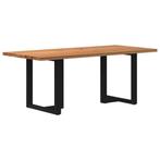 vidaXL Eettafel rechthoekig 200x90x74 cm massief eikenhout, Huis en Inrichting, Tafels | Eettafels, Verzenden, Nieuw