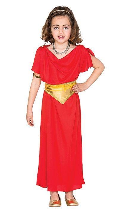Romeinse hofdame kostuum kind, Hobby en Vrije tijd, Feestartikelen, Nieuw, Ophalen of Verzenden