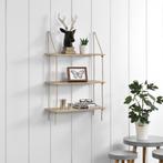 Wandrek Visby met 3 planken verstelbaar houtkleurig, Huis en Inrichting, Woonaccessoires | Wandplanken en Boekenplanken, Verzenden