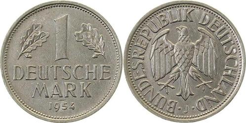 Duitsland 1 Dm duitse Mark 1954 J vorzueglich/bankfrisch, Postzegels en Munten, Munten | Europa | Niet-Euromunten, Verzenden