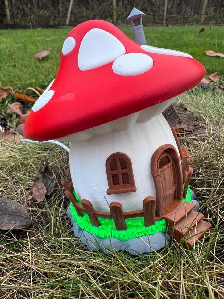 Mushroom Lapje, Huis en Inrichting, Lampen | Tafellampen, Minder dan 50 cm, Nieuw, Kunststof, Verzenden