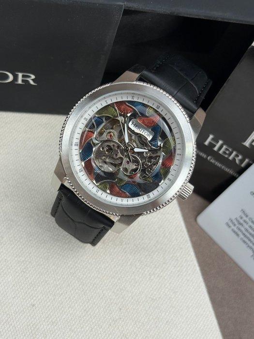 Heritor - Automatic Emmanuel Semi-Skeleton - Silver/Black -, Sieraden, Tassen en Uiterlijk, Horloges | Heren