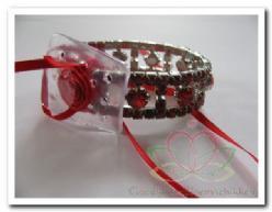 Corsage Polscorsage-armband Hard Rock red Corsage Polscor, Huis en Inrichting, Woonaccessoires | Kunstplanten en Kunstbloemen
