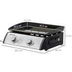 TRUUSK Tafelbarbecue Gasbarbecue BBQ Met 2 Branders, Tafelga, Verzenden, Nieuw, TRUUSK