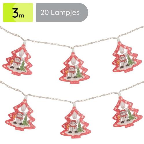 Kerstverlichting Kerstboom en Sneeuwpop - 3m - 20 Lichtjes -, Diversen, Kerst, Nieuw, Verzenden