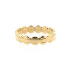 Gouden fantasie ring (gouden ring, geelgoud, damesring), Sieraden, Tassen en Uiterlijk, Ringen, 18 tot 19, Gebruikt, Overige kleuren