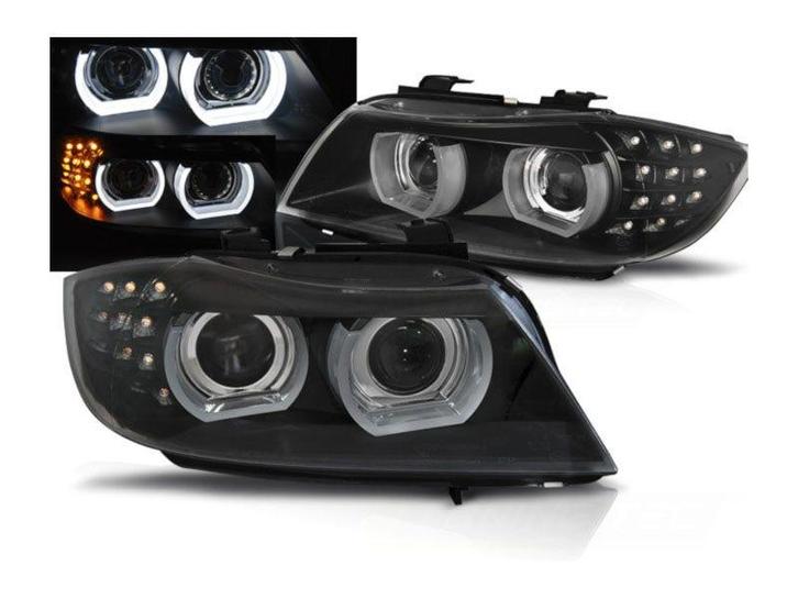 3D LED Angel Eyes Black koplamp BMW E90/E91, Auto-onderdelen, Verlichting, Gebruikt, BMW, Verzenden