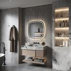 HIPP Design Phantom LED spiegel - Ovaal 60 cm - Zwart Frame, Huis en Inrichting, Woonaccessoires | Spiegels, Ophalen of Verzenden