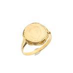 Gouden ring met munt | John F. Kennedy (vintage, muntring), Gebruikt, Overige kleuren, Ophalen of Verzenden, 17 tot 18