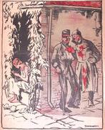 Spotprent Duitse vredesbesprekingen tijdens Eerste Wereld..., Antiek en Kunst, Verzenden