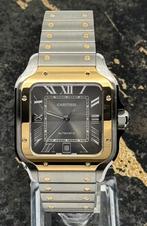 Cartier Santos Large - Gold/Steel - Black Dial - W2SA0030, Overige merken, Leer, Polshorloge, Nieuw