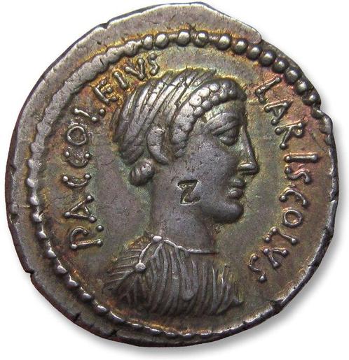 Romeinse Republiek. P. Accoleius Lariscolus. 41 BC. Denarius, Postzegels en Munten, Munten | Europa | Niet-Euromunten