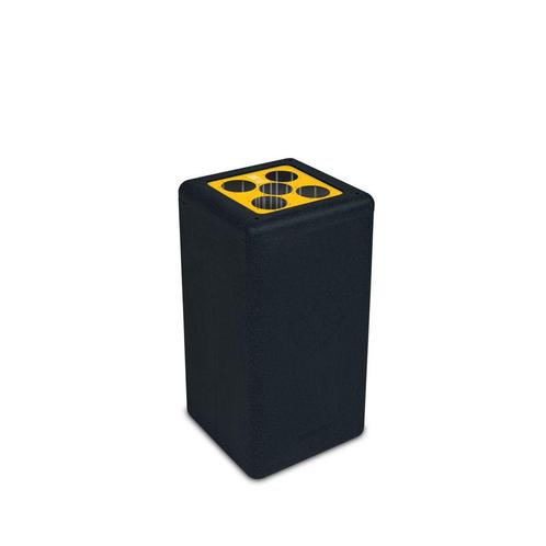 BrickBin circulaire Bekerbak Cups 65 ltr - Zwart/geel, Huis en Inrichting, Woonaccessoires | Prullenbakken, Nieuw, Verzenden