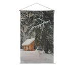 Kerst landschap Wanddoek met 40 LEDS warm wit, Diversen, Verzenden, Nieuw