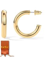 Lelu Oorringen - Goudenkleurig - Oorbellen Dames - Ronde, Sieraden, Tassen en Uiterlijk, Oorbellen, Ophalen of Verzenden, Zo goed als nieuw