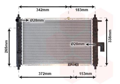 RADIATOR VOOR DAEWOO MATIZ 1998-2000 96322941, Auto-onderdelen, Airco en Verwarming, Nieuw, Ophalen of Verzenden