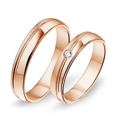 Actie trouwringen in 8/14/18 karaat roségoud per paar van..., Sieraden, Tassen en Uiterlijk, Ringen, Verzenden