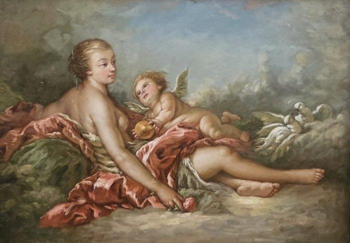 T. Akerman (XX), da François Boucher - Venere e Amore, Antiek en Kunst, Kunst | Schilderijen | Klassiek