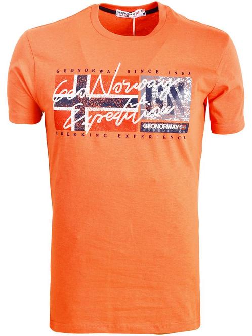 Geographical Norway Expedition Shirt Oranje Jozep, Kleding | Heren, T-shirts, Oranje, Nieuw, Verzenden