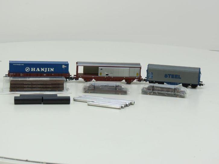 Schaal H0 Assortiment wagons en lading #913 (H0 (1:87)), Hobby en Vrije tijd, Modeltreinen | H0, Wagon, Zo goed als nieuw, Overige merken