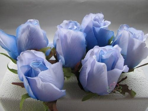 Zijden Roosjes Lichtblauw 2Tone 5-6 cm 10 stuks, Huis en Inrichting, Woonaccessoires | Kunstplanten en Kunstbloemen, Nieuw, Ophalen of Verzenden