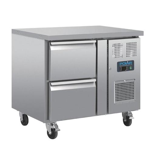Polar U-serie geventileerde gekoelde GN werkbank met 2 laden, Zakelijke goederen, Horeca | Keukenapparatuur, Koelen en Vriezen
