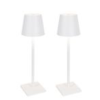 Set van 2 buiten tafellamp wit incl. LED en dimmer, Huis en Inrichting, Lampen | Tafellampen, Nieuw, Modern, Minder dan 50 cm