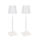 Set van 2 buiten tafellamp wit incl. LED en dimmer, Nieuw, Modern, Minder dan 50 cm