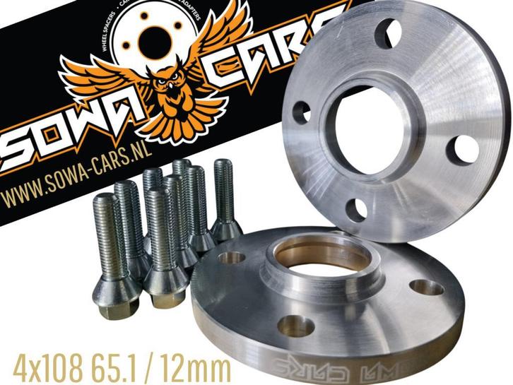 Spacers 12mm Citroen Peugeot 4x108 65.1 Spoorverbreders, Auto diversen, Tuning en Styling, Verzenden