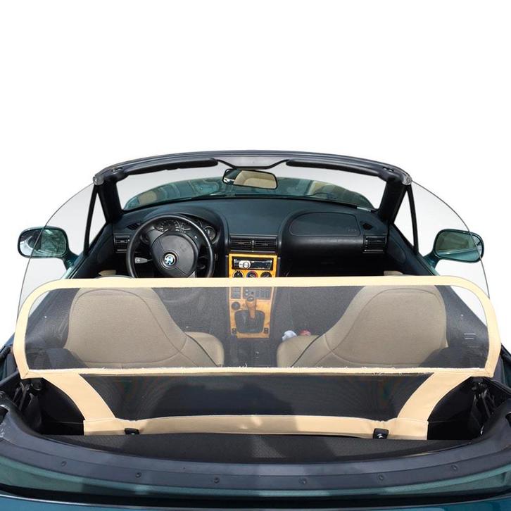 BMW Z3 (1995-2003) Cabrio windscherm Beige windscherm op, Auto diversen, Overige Auto diversen, Ophalen of Verzenden