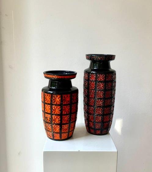Scheurich - Vaas (2) - Prisma 261-24 & 261-30 - Keramiek, Antiek en Kunst, Antiek | Glas en Kristal
