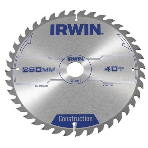 Zaagblad Irwin 250 x 30mm x 40T ATB (Zaagbladen), Doe-het-zelf en Verbouw, Gereedschap | Machine-onderdelen en Toebehoren, Nieuw