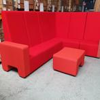 Ahrend wachtkamerbank hoekbank rood 7-delig - 278x210 cm, Ophalen of Verzenden, Nieuw in verpakking