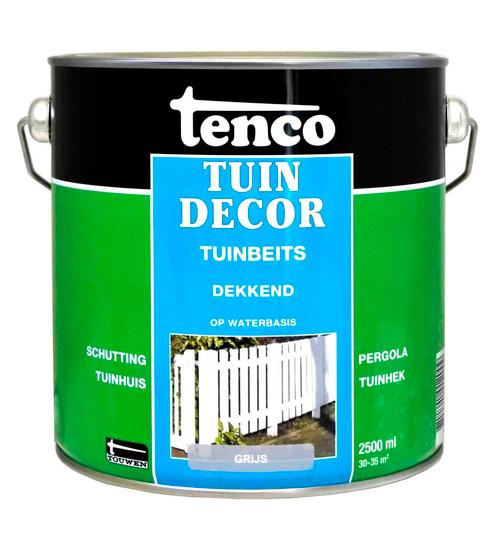 Tenco tuindecor dekkend 2,5 liter, grijs, bus, Doe-het-zelf en Verbouw, Verf, Beits en Lak, Nieuw, Verzenden