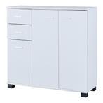 [en.casa] Halmeubel Crimla 72x80x28 cm wit, Huis en Inrichting, Verzenden, Nieuw