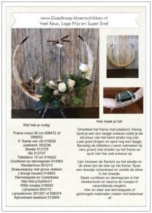 DIY Werkbeschrijving Loop frame Moon, Huis en Inrichting, Woonaccessoires | Kunstplanten en Kunstbloemen, Nieuw, Ophalen of Verzenden