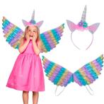 Kinder verkleedset / carnaval outfit unicorn met regenboog, Ophalen of Verzenden, Nieuw