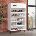 vidaXL Schoenenkast 60x35x105 cm bewerkt hout wit, Huis en Inrichting, Kasten | Schoenenrekken, Verzenden, Nieuw