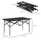 TRUUSK Campingtafel Opklaptafel Met Oprolbare Tafelblad X-Fr, Verzenden, Nieuw