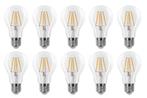 Gloeilamp E27 3-staps-dimbaar 10 stuks | A60 LED 6W=60W halo, Verzenden, Nieuw