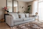 Bank Mercer - Hotel Chique - Stof beige, Huis en Inrichting, Banken | Bankstellen, 100 tot 125 cm, Nieuw, 250 tot 300 cm, Rechte bank