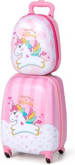 Kinderkoffer - Koffer kind - Kindertrolley - Meisje - Roze -, Verzenden, Zo goed als nieuw
